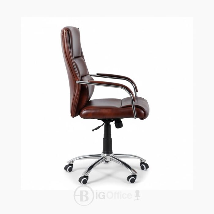 Fauteuil de Direction 883 P Marron: Le Charme du "Vintage Moderne" & Confort Ergonomique – Image 5