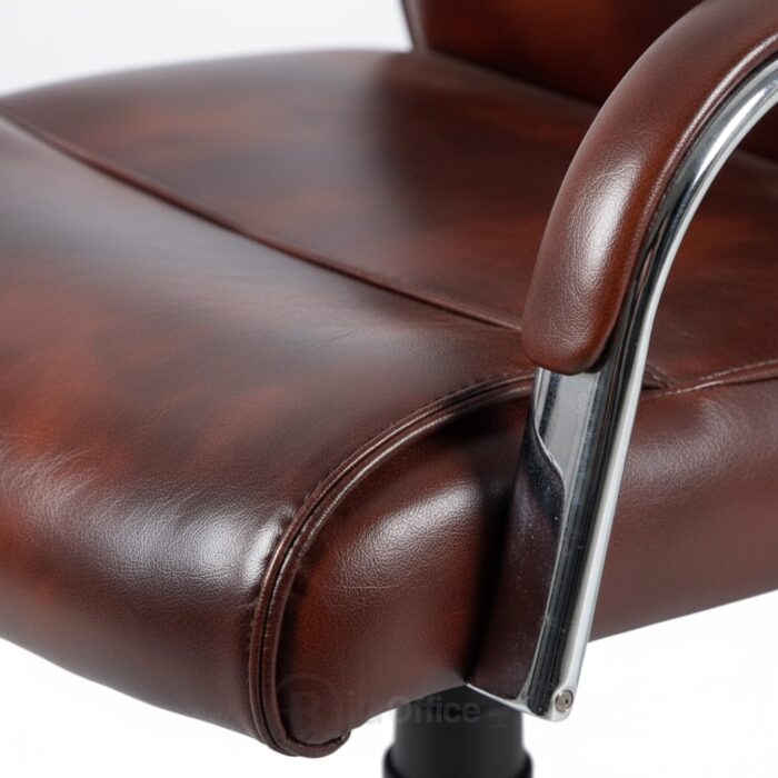 Fauteuil de Direction 883 P Marron: Le Charme du "Vintage Moderne" & Confort Ergonomique – Image 6