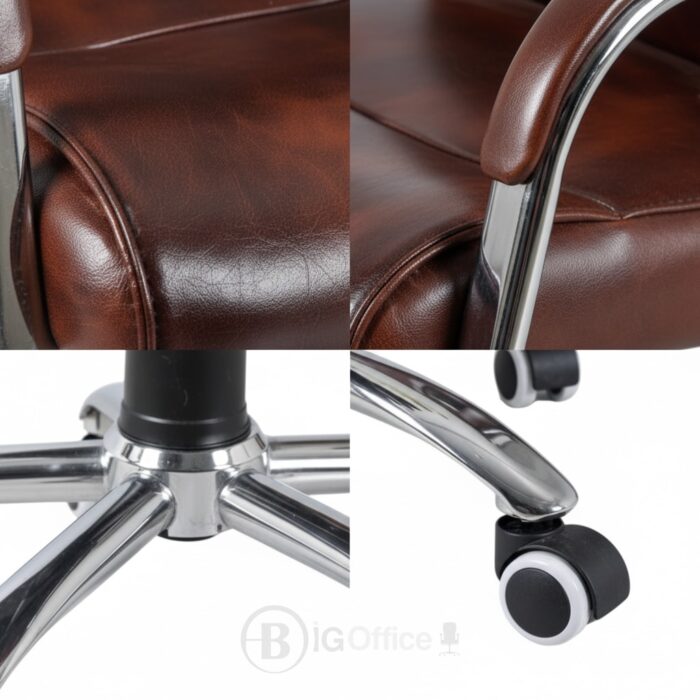 Fauteuil de Direction 883 P Marron: Le Charme du "Vintage Moderne" & Confort Ergonomique – Image 7