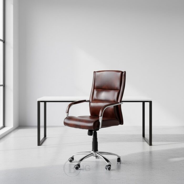 Fauteuil de Direction 883 P Marron: Le Charme du "Vintage Moderne" & Confort Ergonomique – Image 8