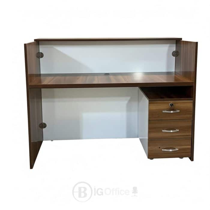 Comptoir d’accueil en MDF – couleur au choix du bois & dimensions sur mesure – Image 6