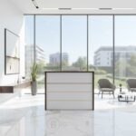 Comptoir d’accueil en MDF – couleur au choix du bois & dimensions sur mesure – Image 7