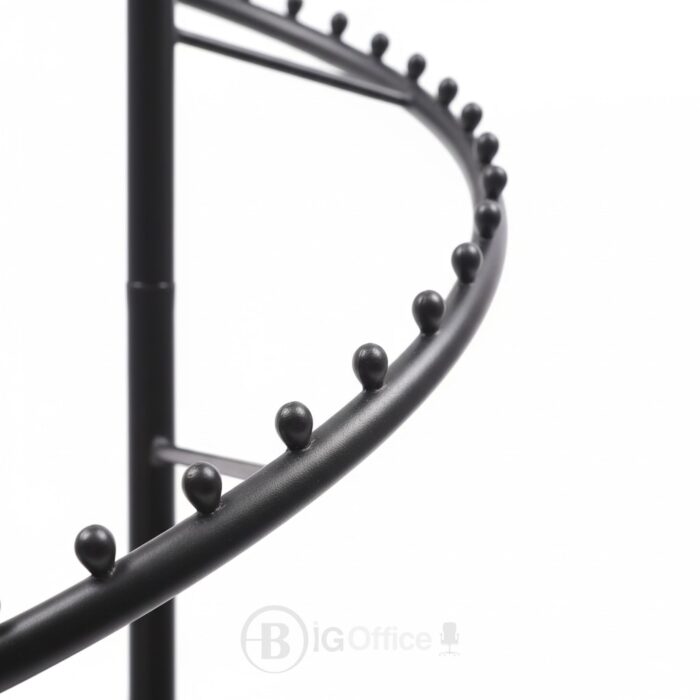 Porte-Manteau Spirale (1m80): Le Design Métal qui Organise Tout – Noir Mat (Maroc) – Image 2