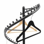 Porte-Manteau Spirale (1m80): Le Design Métal qui Organise Tout – Noir Mat (Maroc) – Image 3