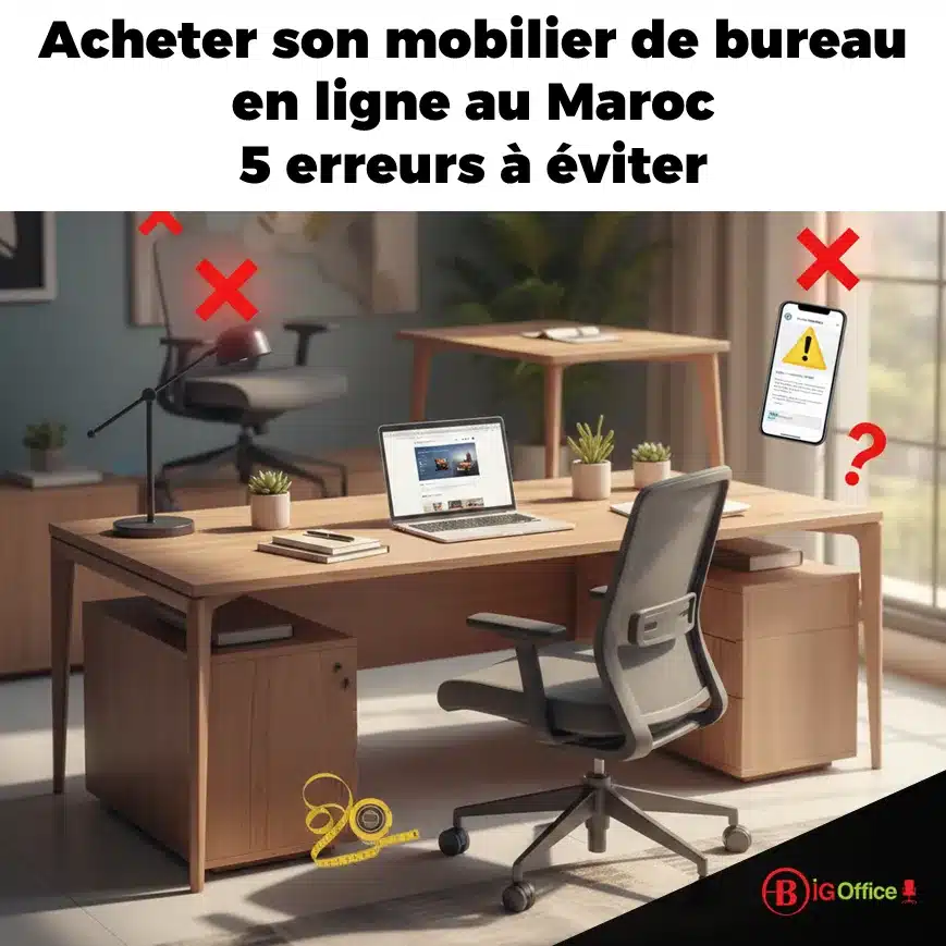 5 erreurs à éviter Acheter son mobilier de bureau en ligne au Maroc