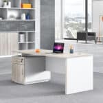 Bureau de direction moderne 140x70 cm en MDF avec caisson – Design professionnel – Image 4