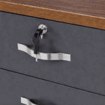 Bureau en bois MDF avec caisson mobile – 140 × 70 × 75 cm – Image 4