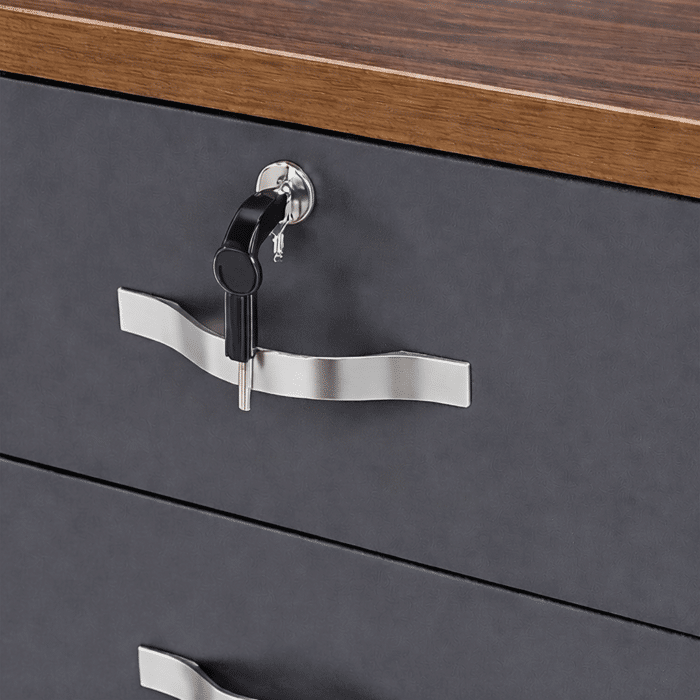 Bureau en bois MDF avec caisson mobile – 140 × 70 × 75 cm – Image 4