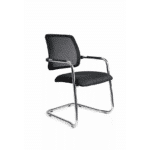 Chaise visiteur ROMA Mesh – Dossier respirant & piètement luge chromé