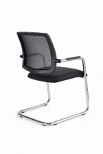 Chaise visiteur ROMA Mesh – Dossier respirant & piètement luge chromé – Image 2