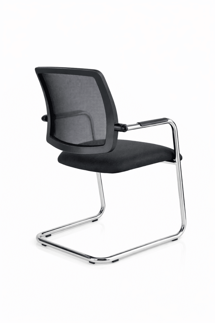 Chaise visiteur ROMA Mesh – Dossier respirant & piètement luge chromé – Image 2