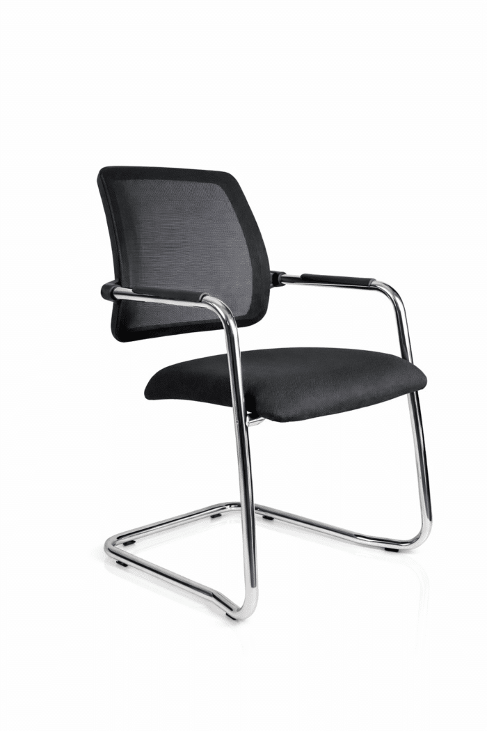 Chaise visiteur ROMA Mesh – Dossier respirant & piètement luge chromé – Image 3