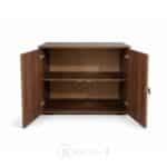 Armoire de bureau H 80 x L 80 x P 40 cm cm en bois MDF avec portes battantes et serrure – Rangement professionnel – Image 2