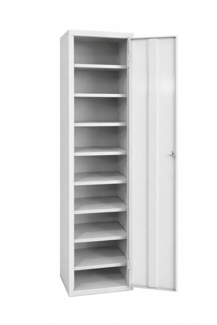 Armoire clapet métallique vue de face compartiments