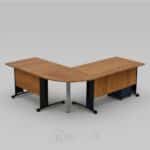 Bureau de direction 240x160 cm avec retour, angle et caisson mobile
