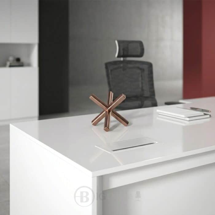 Bureau de direction blanc moderne sur mesure – Image 5