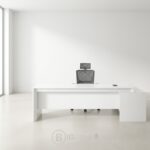 Bureau de direction blanc moderne sur mesure – Image 2