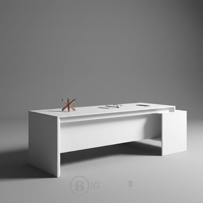 Bureau de direction blanc moderne sur mesure – Image 6