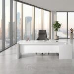 Bureau de direction blanc moderne sur mesure – Image 8