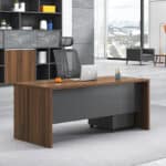 Bureau opérateur professionnel 140x70 cm en bois MDF avec caisson mobile