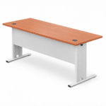 Bureau droit semi-métallique professionnel – plateau MDF et piètement métallique