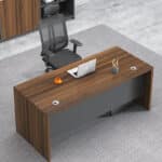 Bureau opérateur professionnel 140x70 cm en bois MDF avec caisson mobile – Image 5