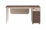 Bureau de bureau avec caisson et tiroir à code – 140x60 cm