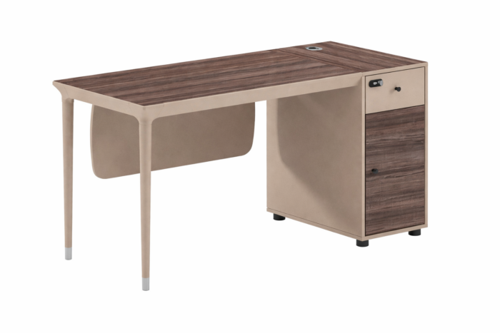 Bureau de bureau avec caisson et tiroir à code – 140x60 cm – Image 3