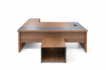 Bureau de direction 200 x 90 cm NEVADA avec caisson mobile et retour – Bois MDF