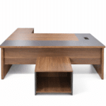 Bureau de direction 200 x 90 cm NEVADA avec caisson mobile et retour – Bois MDF