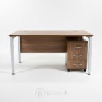 Bureau Professionnel 160x80 cm Bois MDF avec Caisson Mobile - Style Moderne