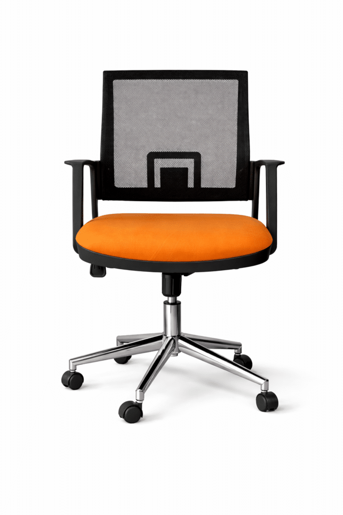 Chaise de bureau opérateur en tissu mesh – Assise rembourrée – Image 2