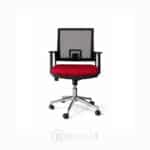 Chaise de bureau opérateur en mesh avec piètement chromé