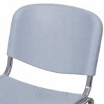 Chaise Visiteur ISO en PVC avec Structure Chromée – Coloris Gris Clair – Image 3