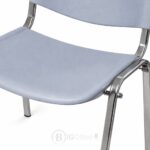 Chaise Visiteur ISO en PVC avec Structure Chromée – Coloris Gris Clair – Image 4