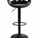 Tabouret de bar design noir réglable – Assise moderne avec pied métallique