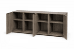 Armoire basse de bureau en bois MDF avec portes à clé – Image 2