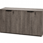 Armoire basse de bureau en bois MDF avec portes à clé