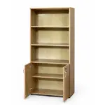 Bibliothèque de Bureau en MDF - étagères ouvertes - Portes à Clé - H188 x L80 cm – Image 2