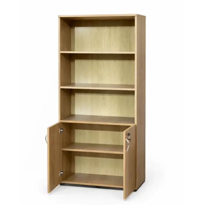 Bibliothèque de Bureau en MDF - étagères ouvertes - Portes à Clé - H188 x L80 cm – Image 2