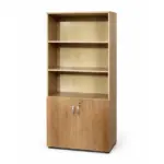 Bibliothèque de Bureau en MDF - étagères ouvertes - Portes à Clé - H188 x L80 cm