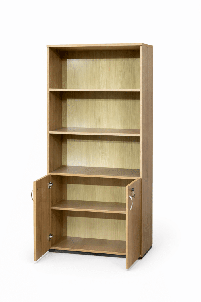 Bibliothèque MDF – intérieur ouvert
