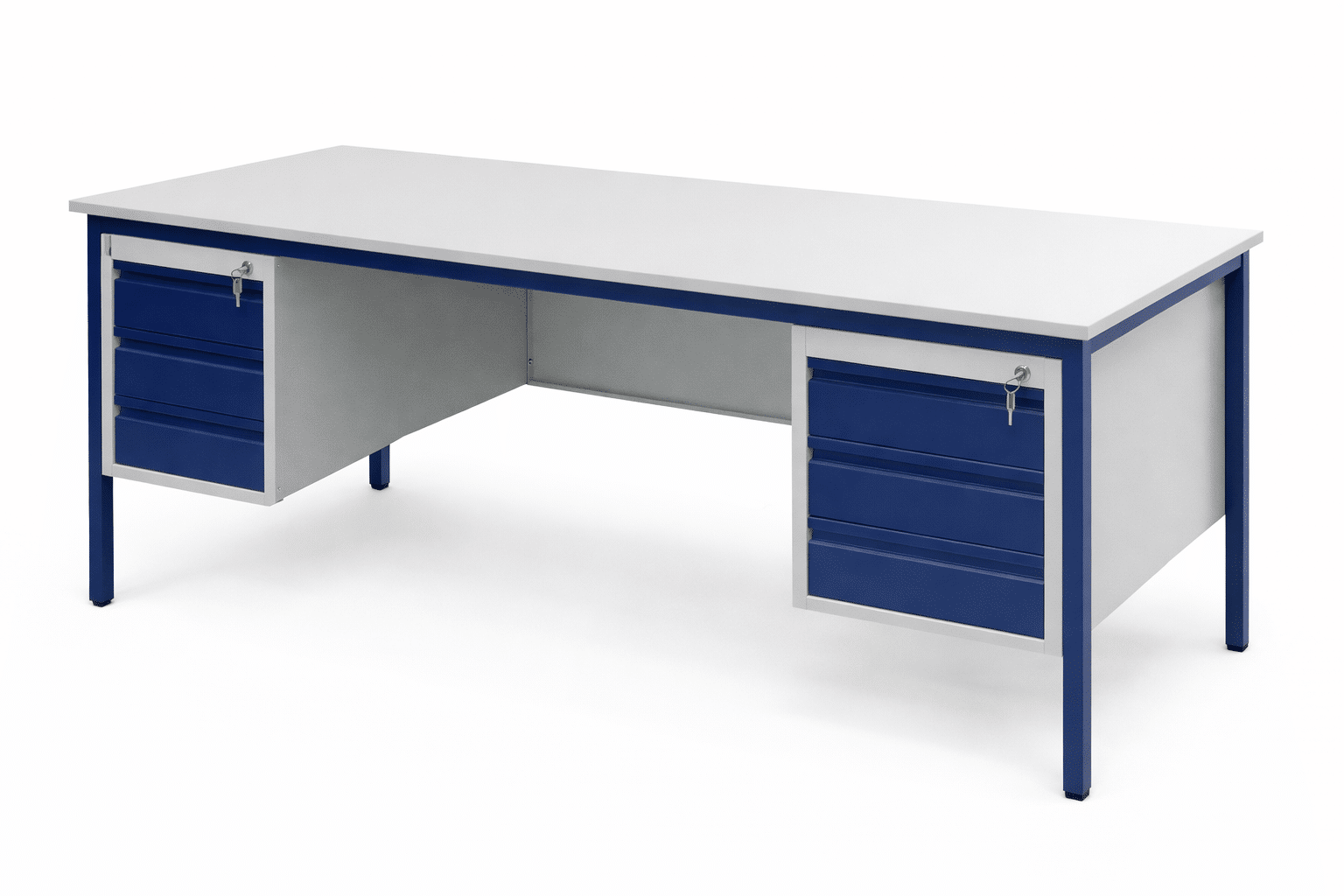 Bureau Métallique Atlas 180x80 cm avec 2 caissons Maroc