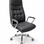 Fauteuil de direction en similicuir noir – Mécanisme double
