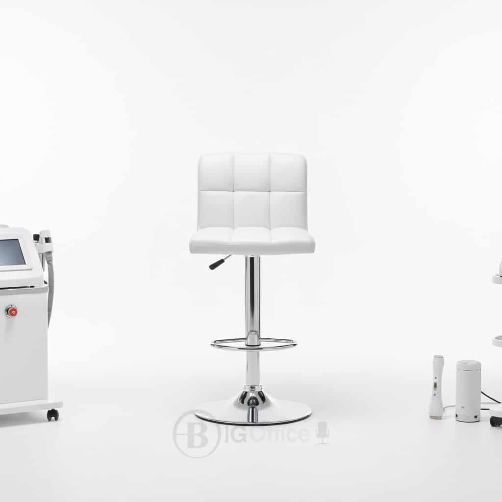 Détail piètement Tabouret Blanc