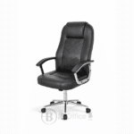 Fauteuil de direction en similicuir noir – Chaise de bureau confortable Maroc◊