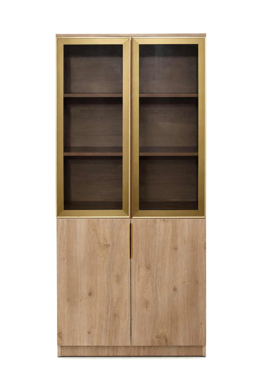 Bibliothèque de bureau vitrée avec cadre doré BigOffice