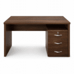 Bureau 140x70 cm avec Caisson Mobile 3 Tiroirs en Bois MDF