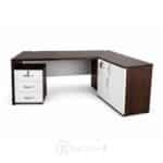 Bureau de direction en bois MDF avec retour mobile – 160x80 cm – Image 2
