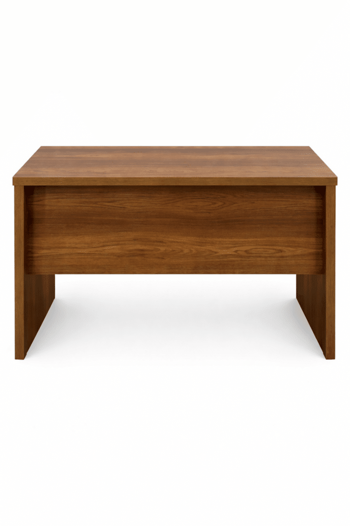 Bureau en bois MDF 100×50×75 cm avec caisson 2 tiroirs, vue de profil, mobilier de bureau Maroc